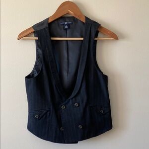 GAP Navy Pinstripe Vest